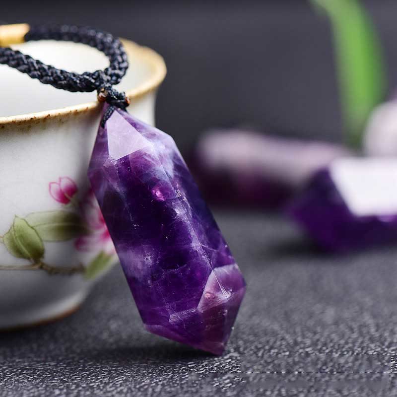 Naturlig Kristall Ametist Helande Halsband – Lyra