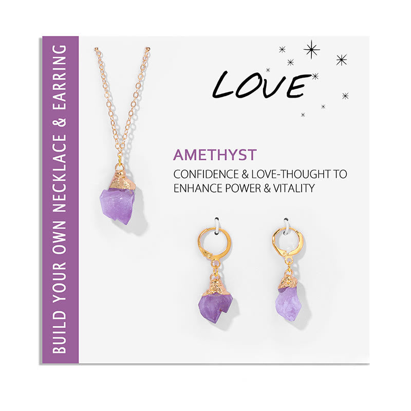 Kristall Smyckeset Halsband och Örhängen - Elara