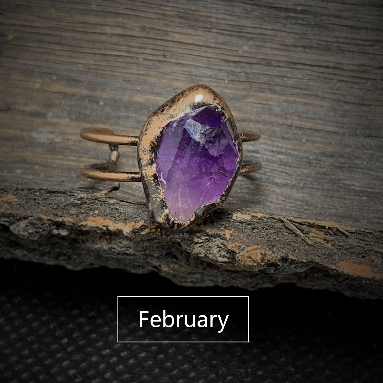 Naturlig råsten födelse ring – Selina
