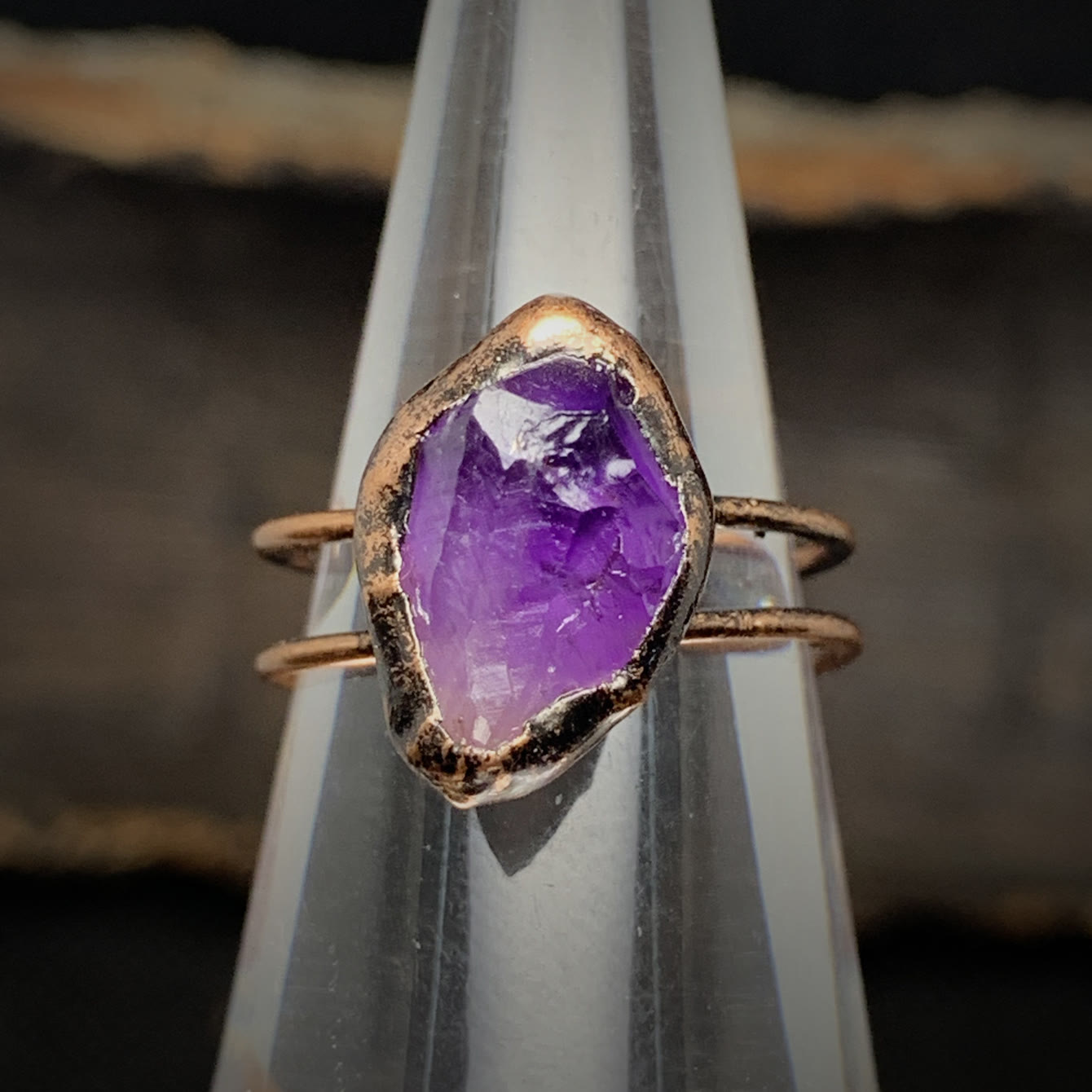 Naturlig råsten födelse ring – Selina