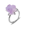 Sexklor Justerbar Ring med Naturlig Kristall – Liora