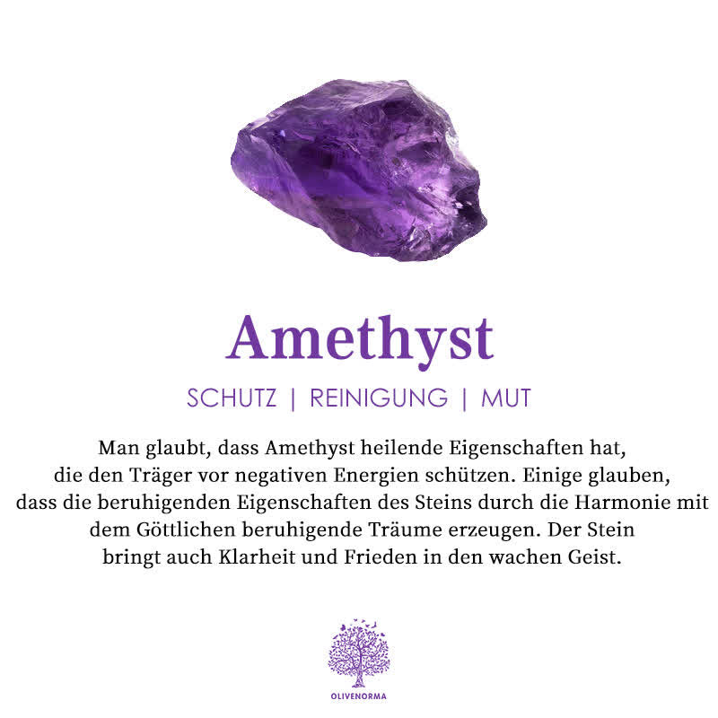 Naturlig Kristall Ametist Helande Halsband – Lyra