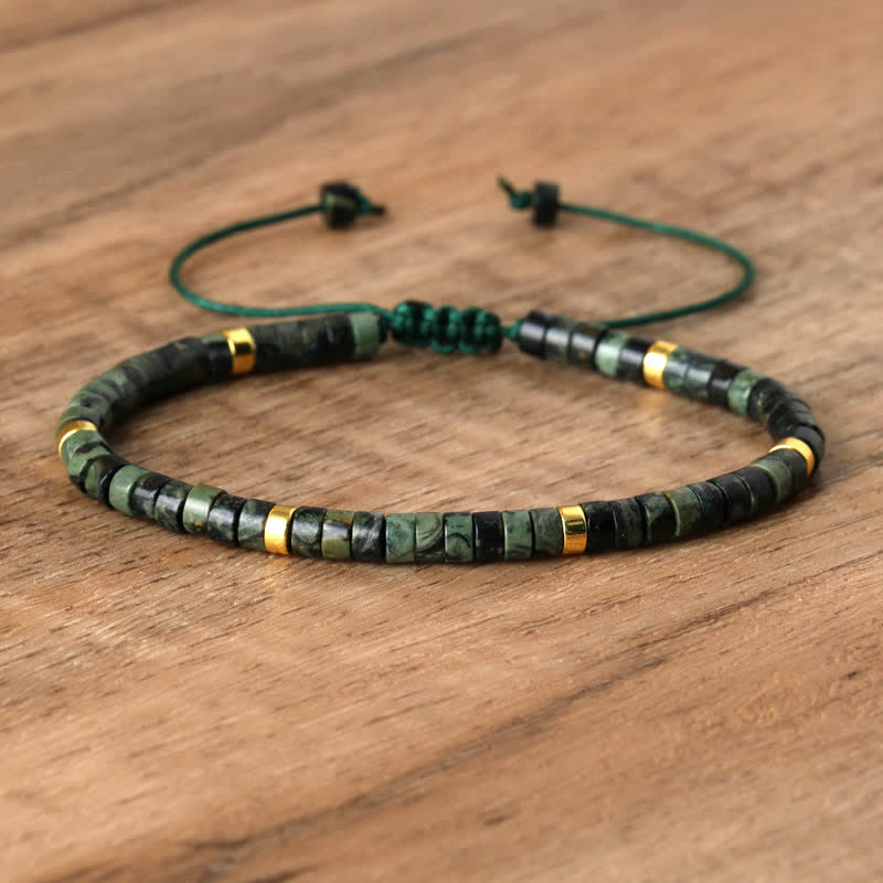 Flätad Armband med 2.4 mm Naturstenpärlor – Seraphina
