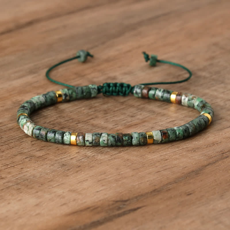 Flätad Armband med 2.4 mm Naturstenpärlor – Seraphina