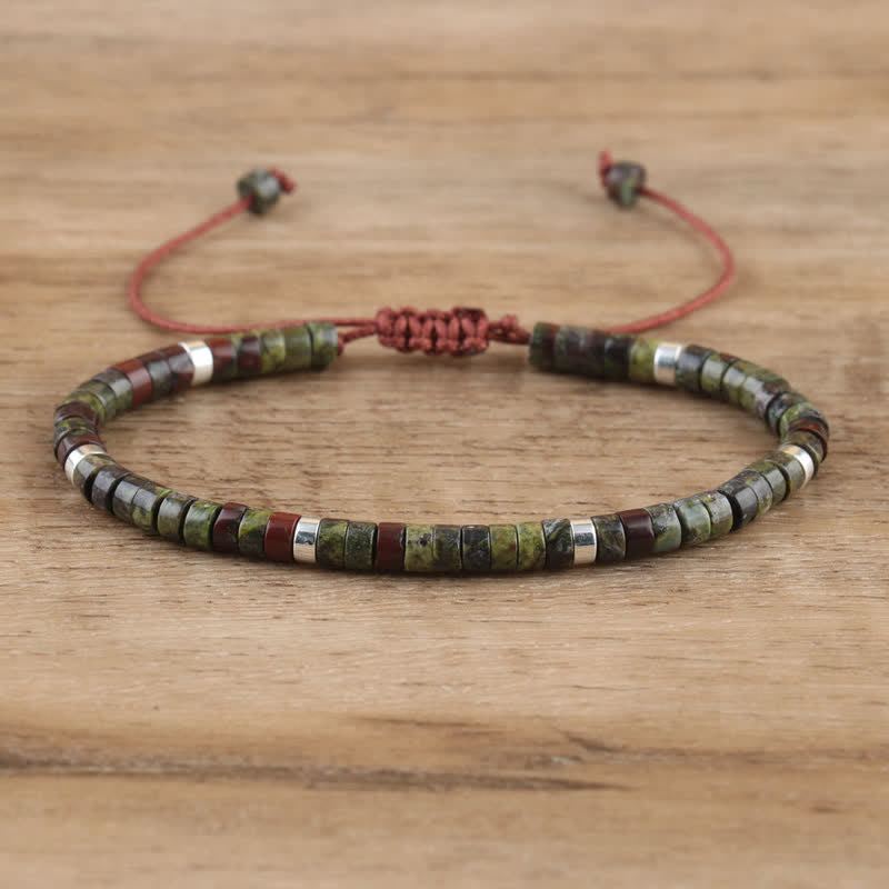 Flätad Armband med 2.4 mm Naturstenpärlor – Seraphina