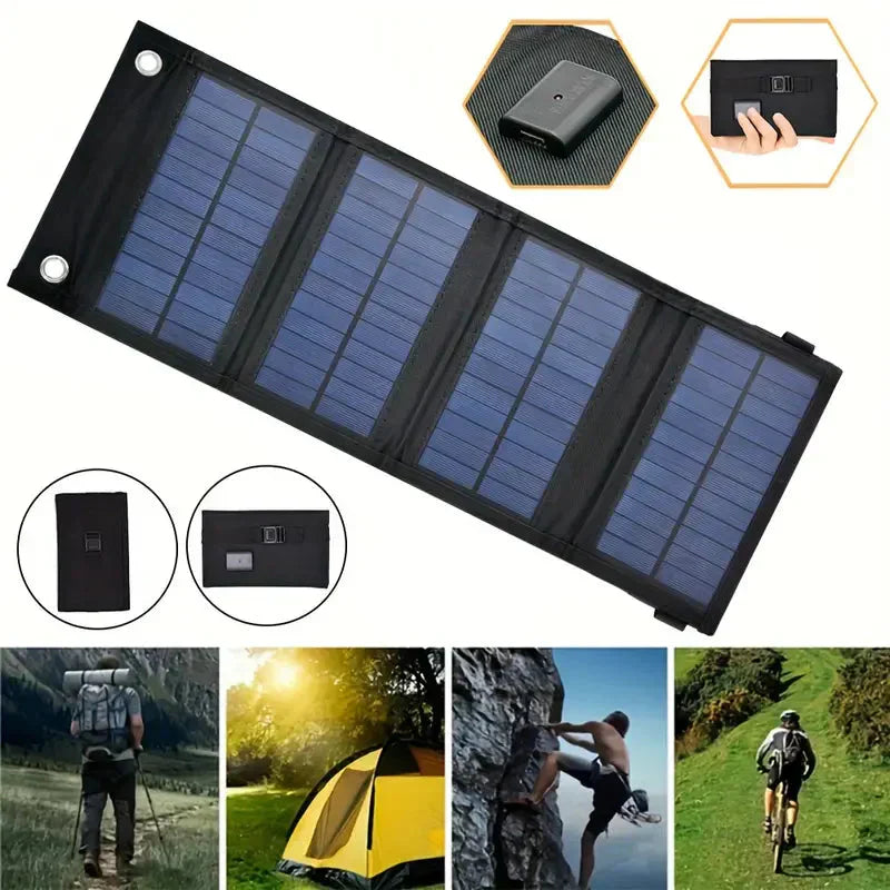 Fällbar Solenergi Power Bank - SolarMate