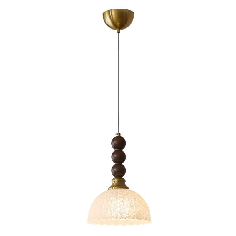 Taklampa med Glas - Trä & Metall