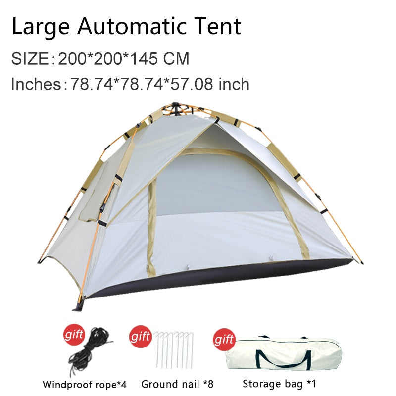 Snabbinstallation 4-personers campingtält – Andningsbart och vindskyddande skydd