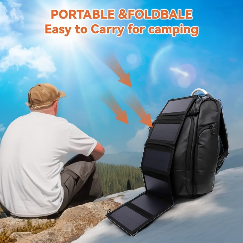 Fällbar Solpanel Laddare – Lätt och Hållbar för Camping och Vandring