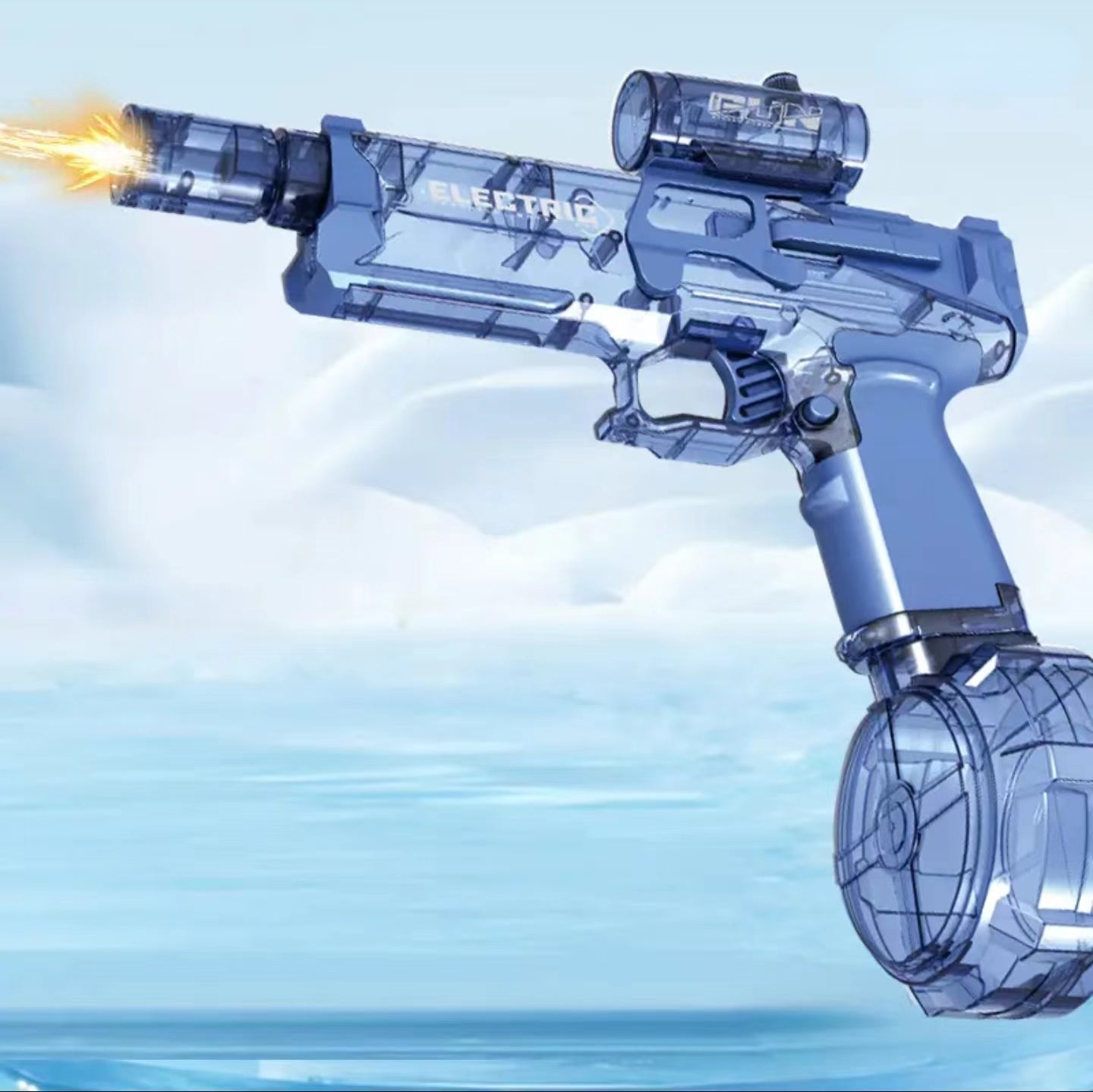 SplashVibe ProWater Blaster | Långdistans vattenspruta utan läckage med interaktiva ljus