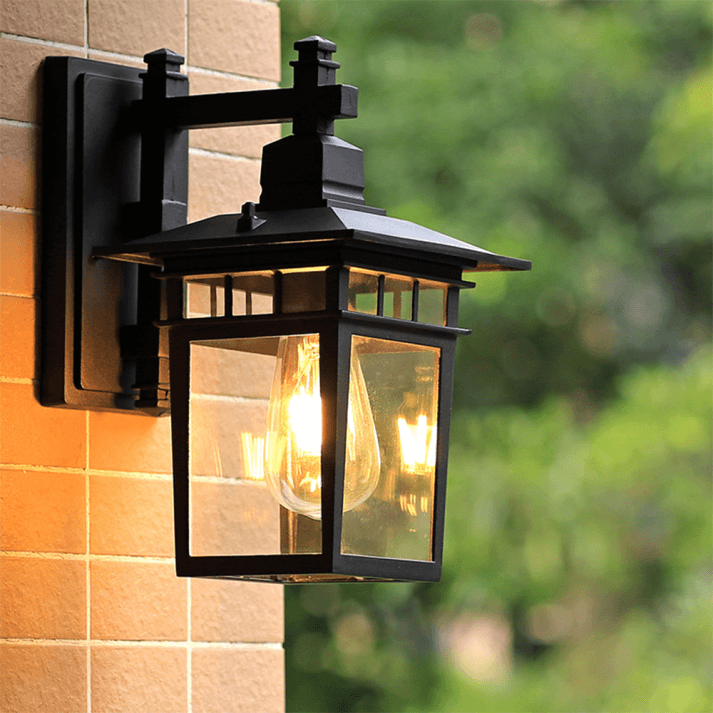 Modern Utomhus Vägglampa - Svart Design