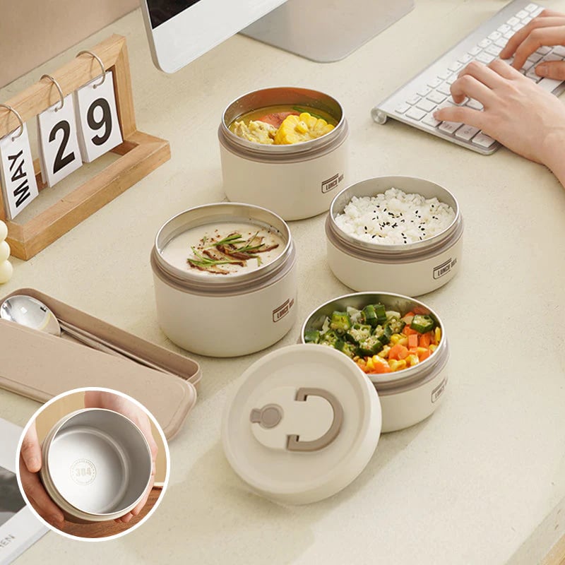 HeatKeeper Pro Lunchlåda | Läcksäker matbehållare i rostfritt stål för varma och kalla måltider