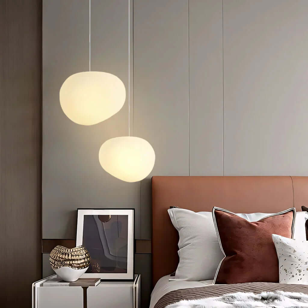 Vit Kisel Hänglampa - Modern & Minimalistisk