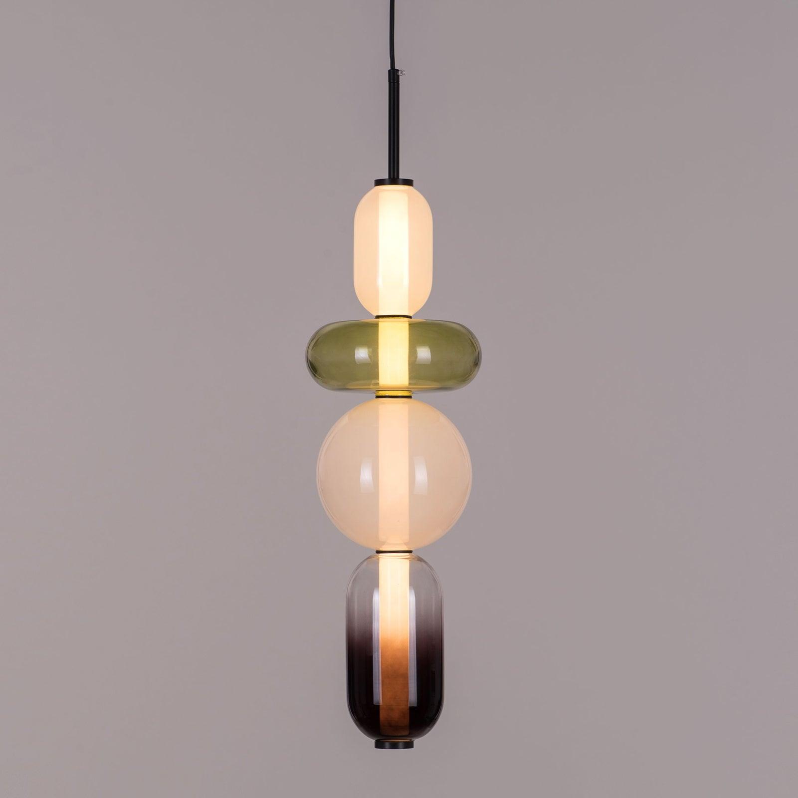 Modern Taklampa med Färgat Glas