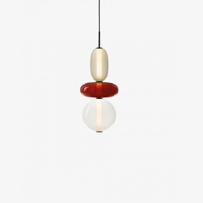 Modern Taklampa med Färgat Glas