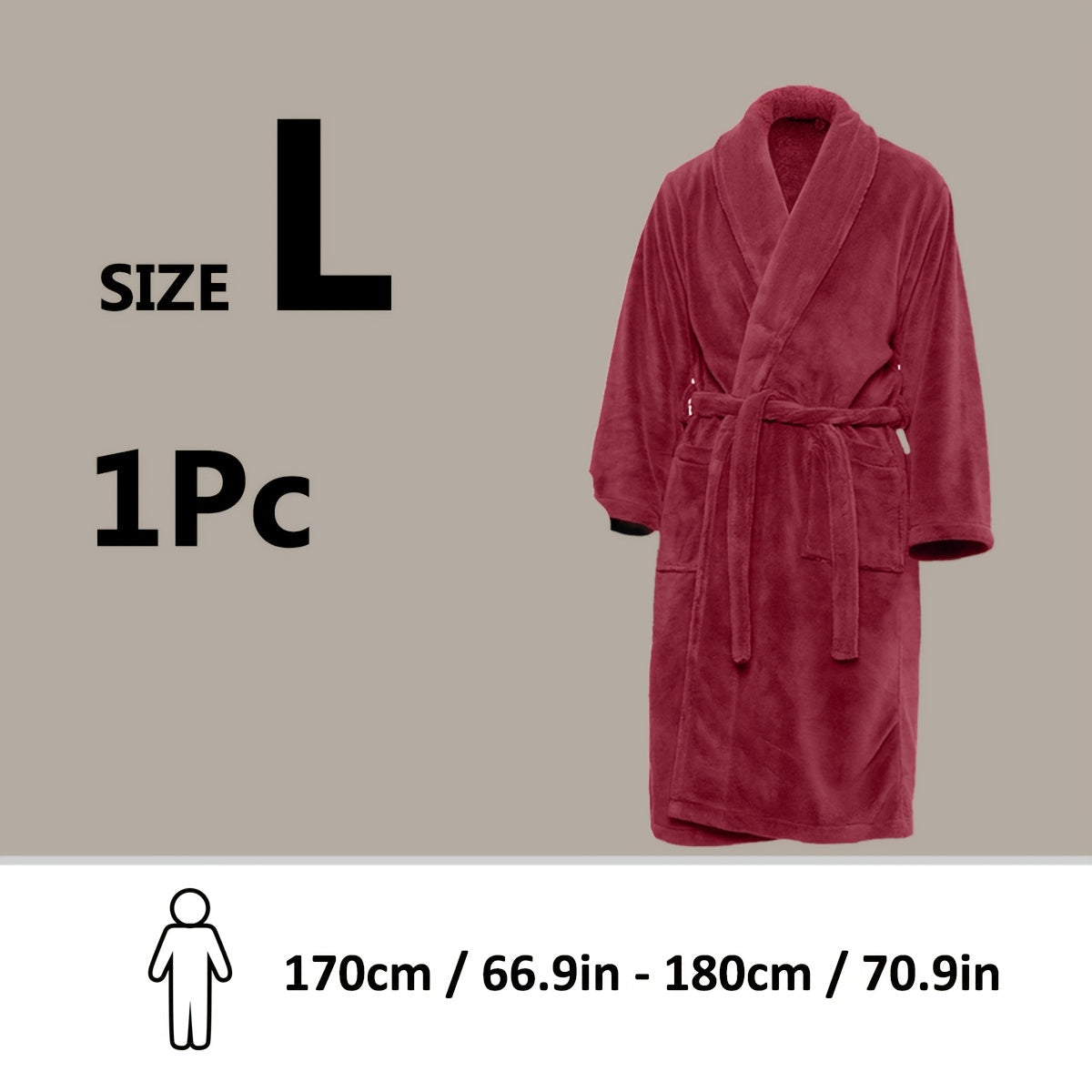 Lyxig Unisex Coral Fleece Badrock – Ultra Mjuk och Varm för Din Komfort