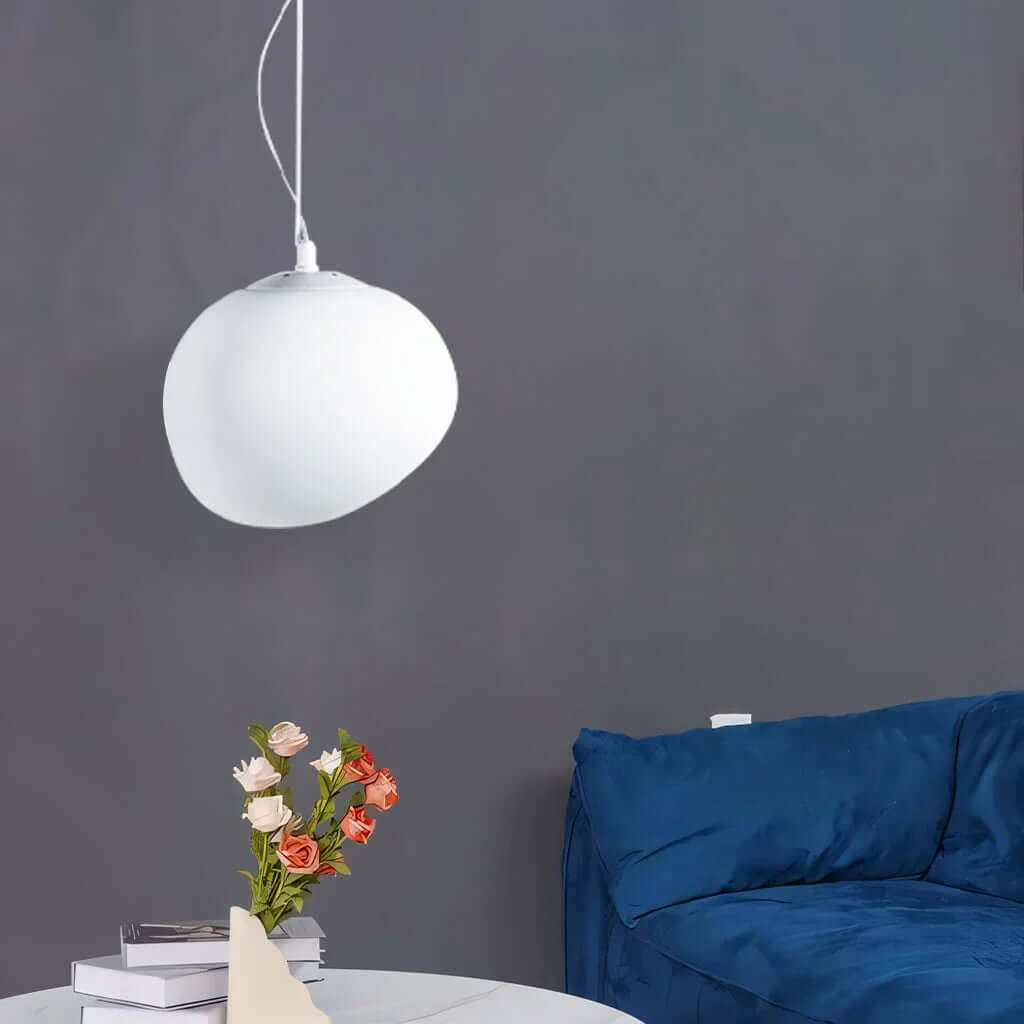 Vit Kisel Hänglampa - Modern & Minimalistisk