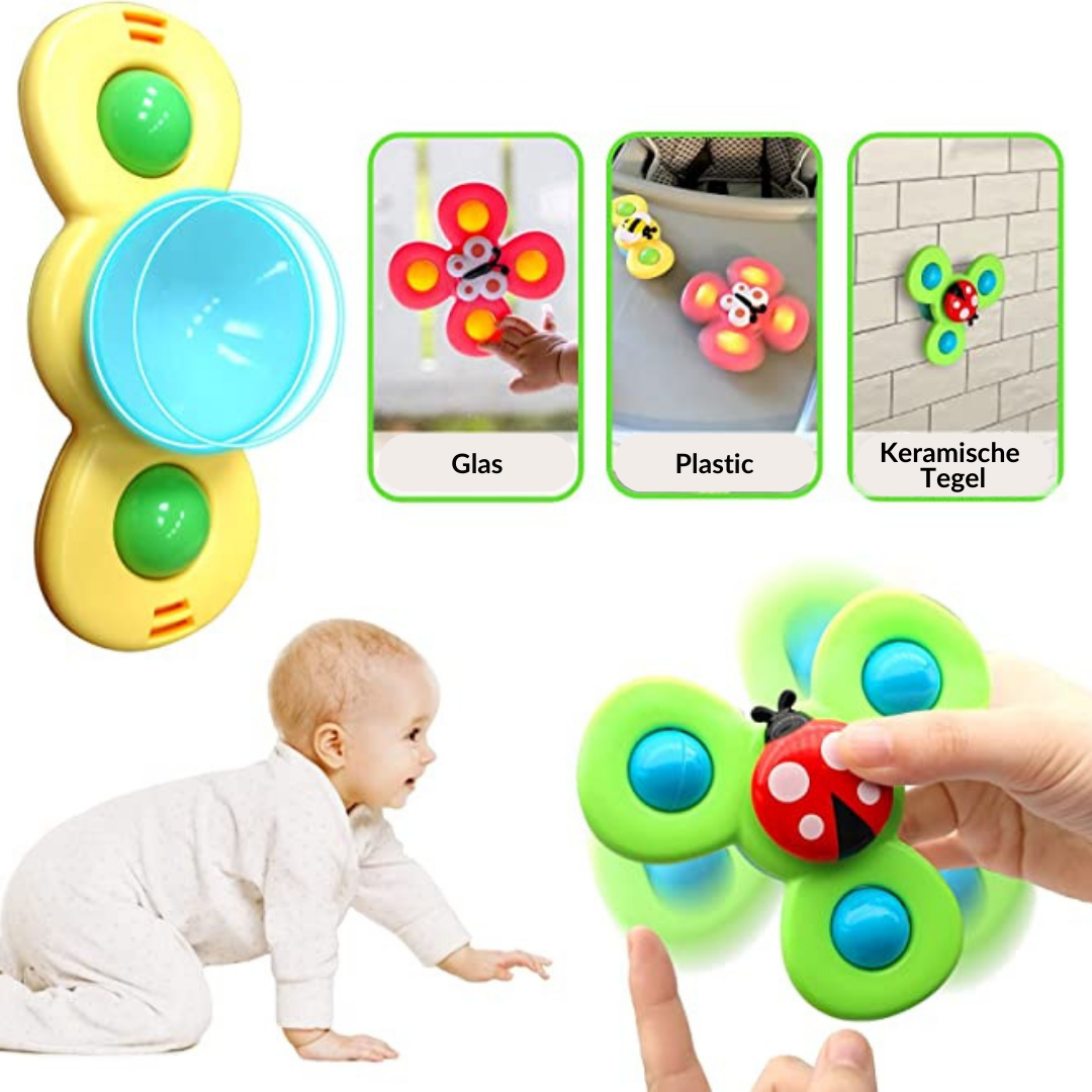 Sugkoppssnurrleksakset med 3 delar - SpinFun