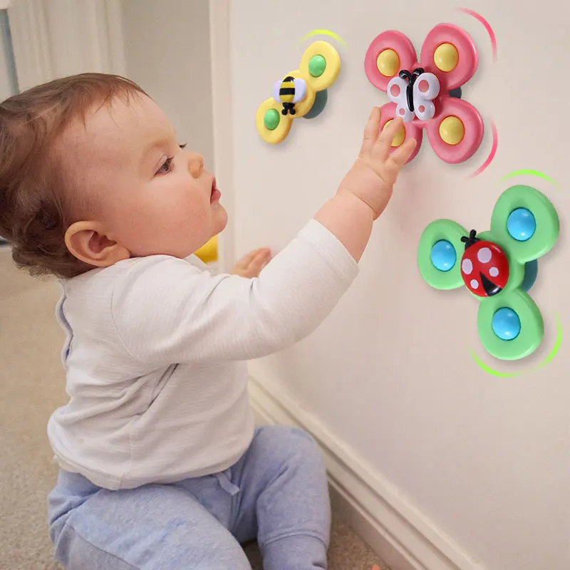 Sugkoppssnurrleksakset med 3 delar - SpinFun