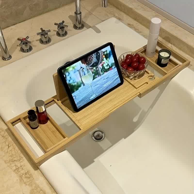 Lyxigt Badkarshyllan i Bambu – ZenBath
