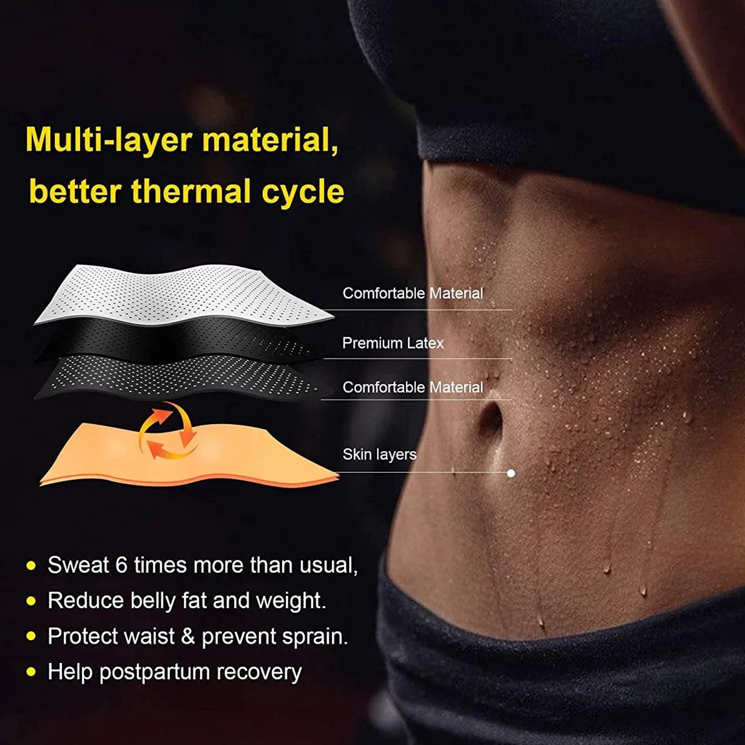Neopren Midjetränare - SweatPro
