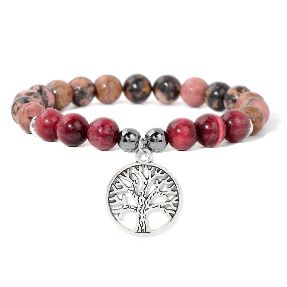 Naturlig Kristall Livets Träd Armband – Mila