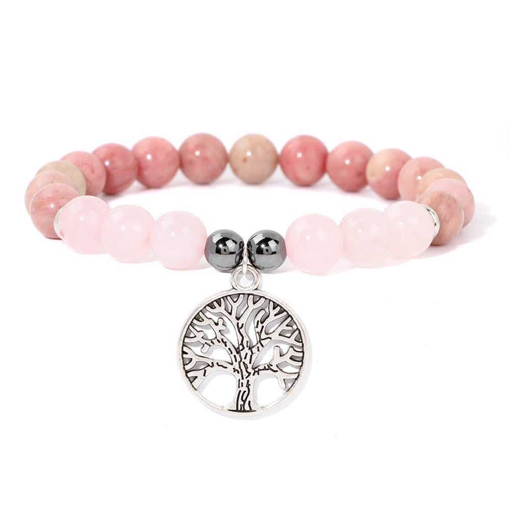 Naturlig Kristall Livets Träd Armband – Mila
