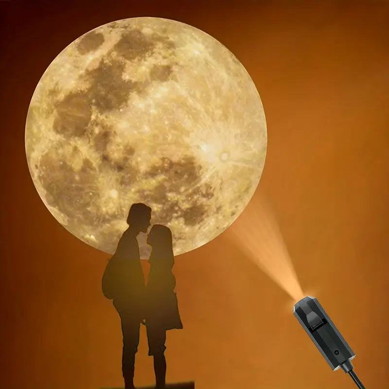 Projektion Lampa Jord och Måne – CelestiaGlow