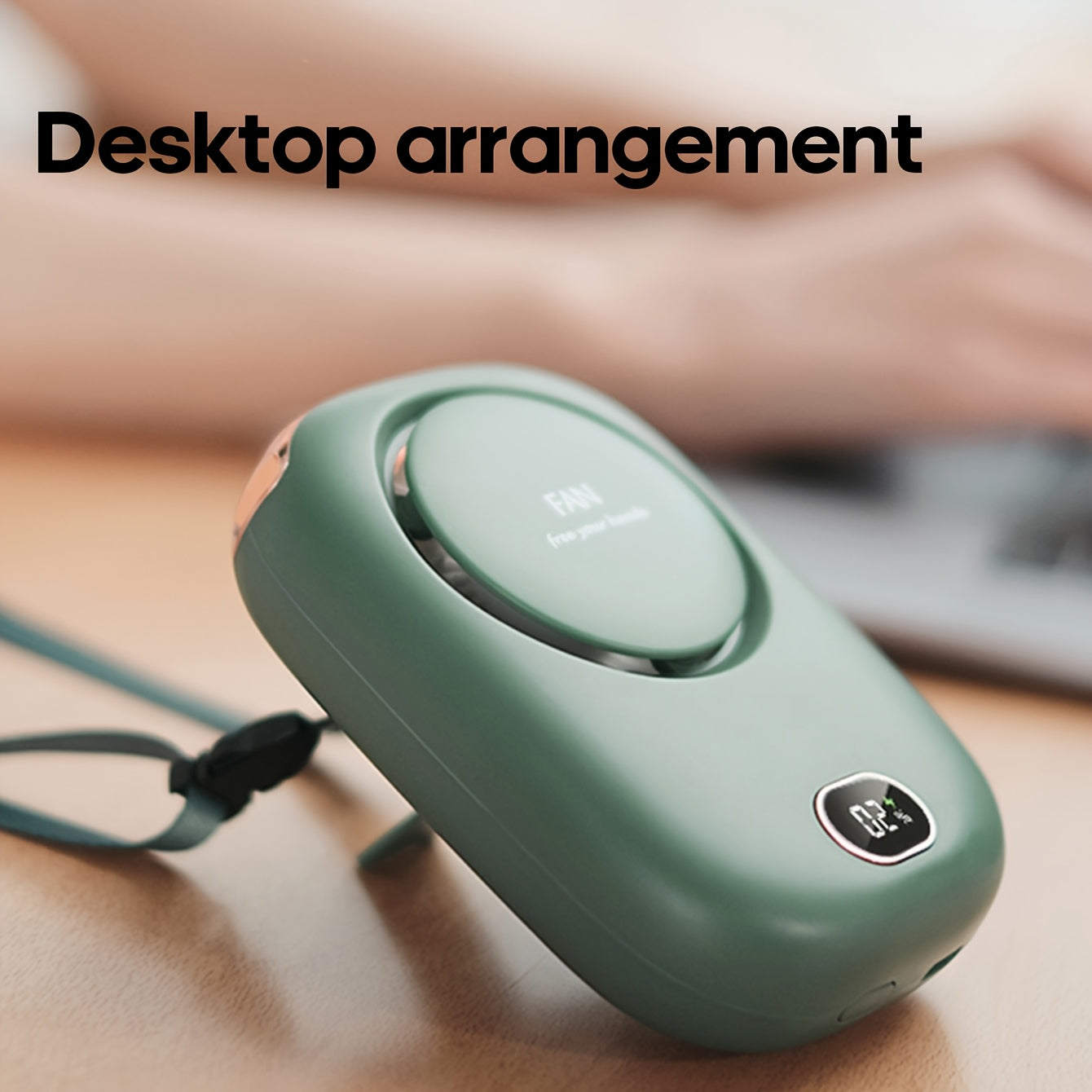 USB-uppladdningsbar Mini Nackfläkt – Lättviktig med Justerbara Hastigheter