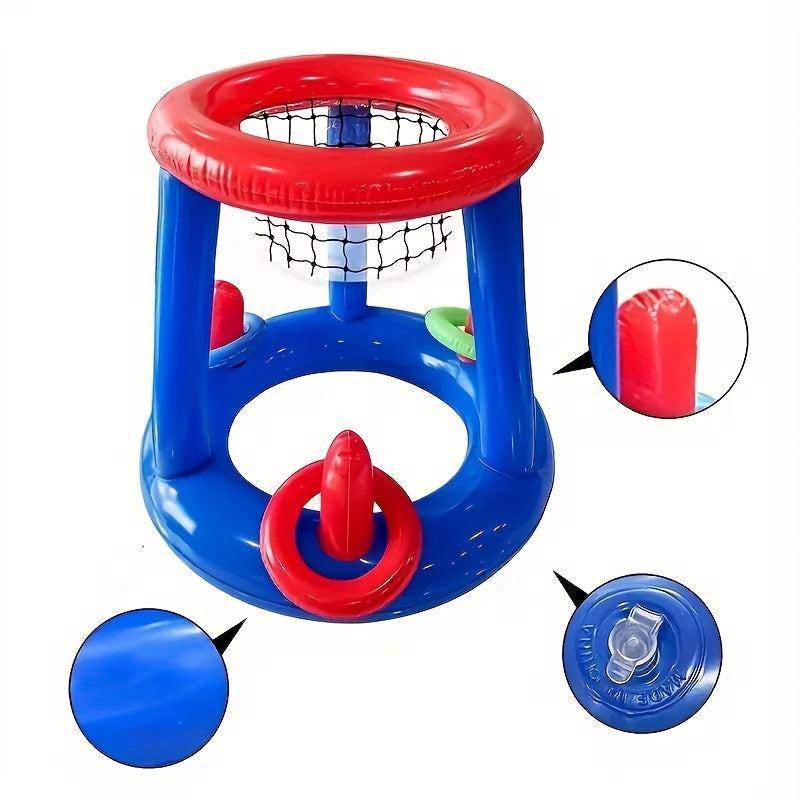 Uppblåsbart Pool Basketbollset – Hoop, Boll och Ringar Ingår