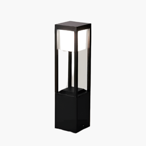 Kubformad Utomhuslampa på Solenergi (60cm)