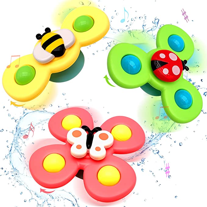Sugkoppssnurrleksakset med 3 delar - SpinFun