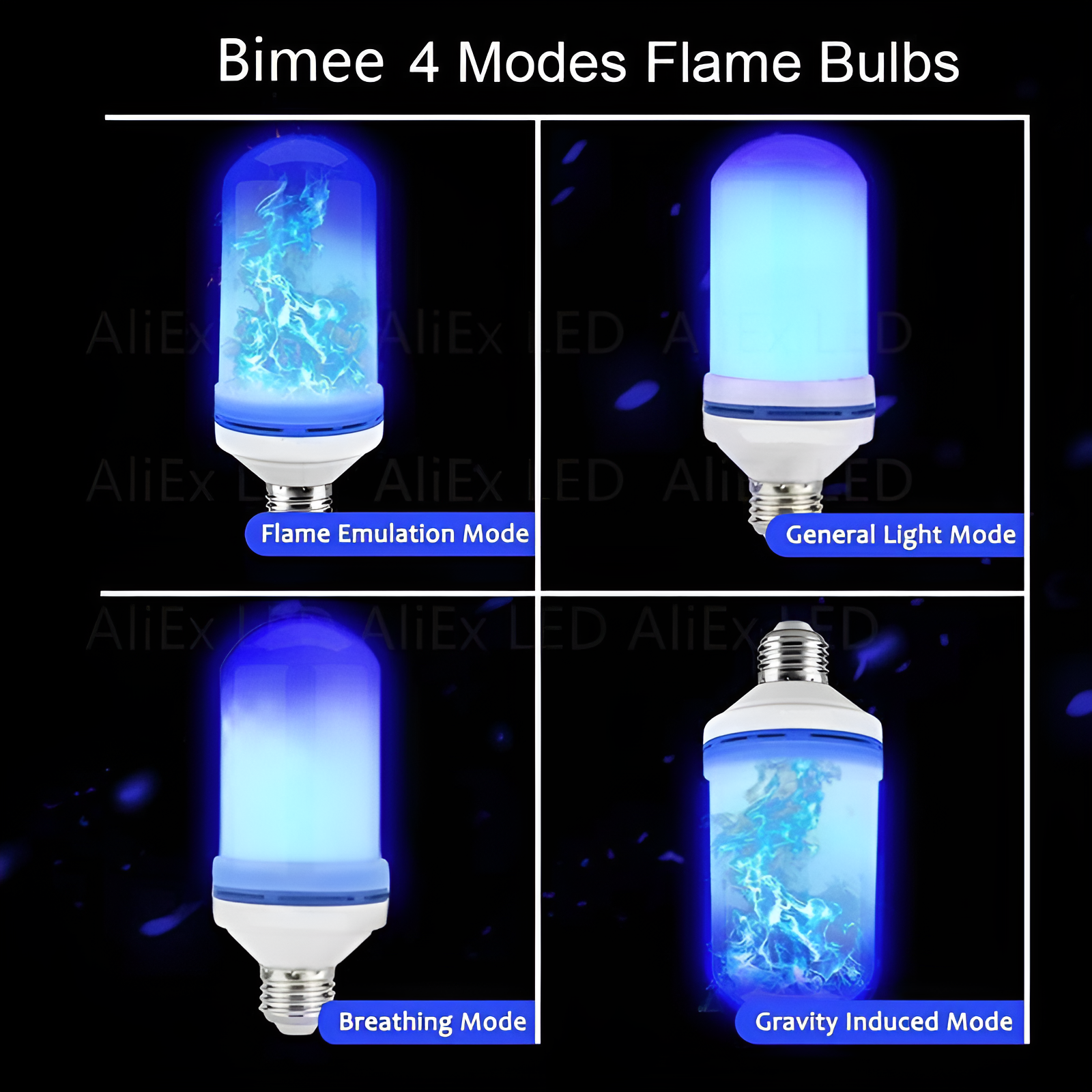 Flame Effect Lamp - 9W Simulerad Flamma Lampa