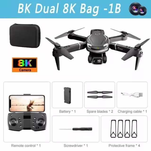 Mini V88 Drone 8K med GPS och HD-kamera - Professionell drönare för luftfotografi