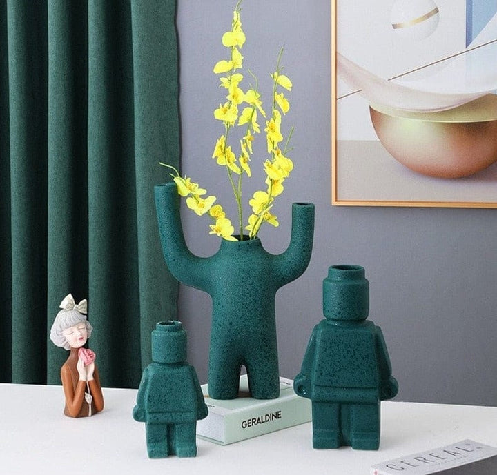 Robotväxter i keramik - BrickBotanica