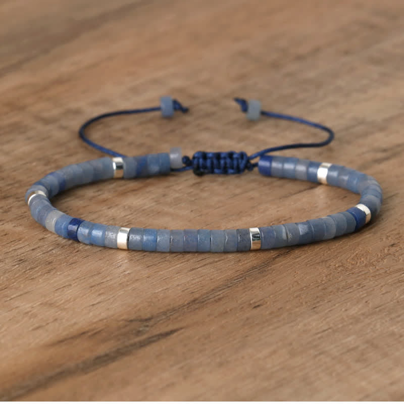Flätad Armband med 2.4 mm Naturstenpärlor – Seraphina