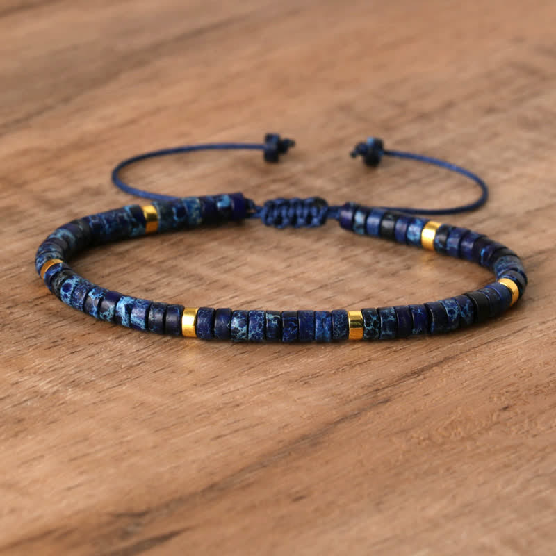 Flätad Armband med 2.4 mm Naturstenpärlor – Seraphina