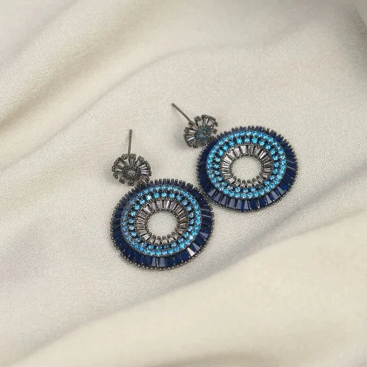 Silver Evil Eye Earrings – Layla