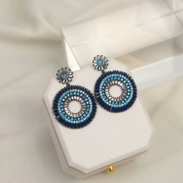 Silver Evil Eye Earrings – Layla
