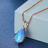 Minimalistisk Drop Opal Hänge Halsband – Selina