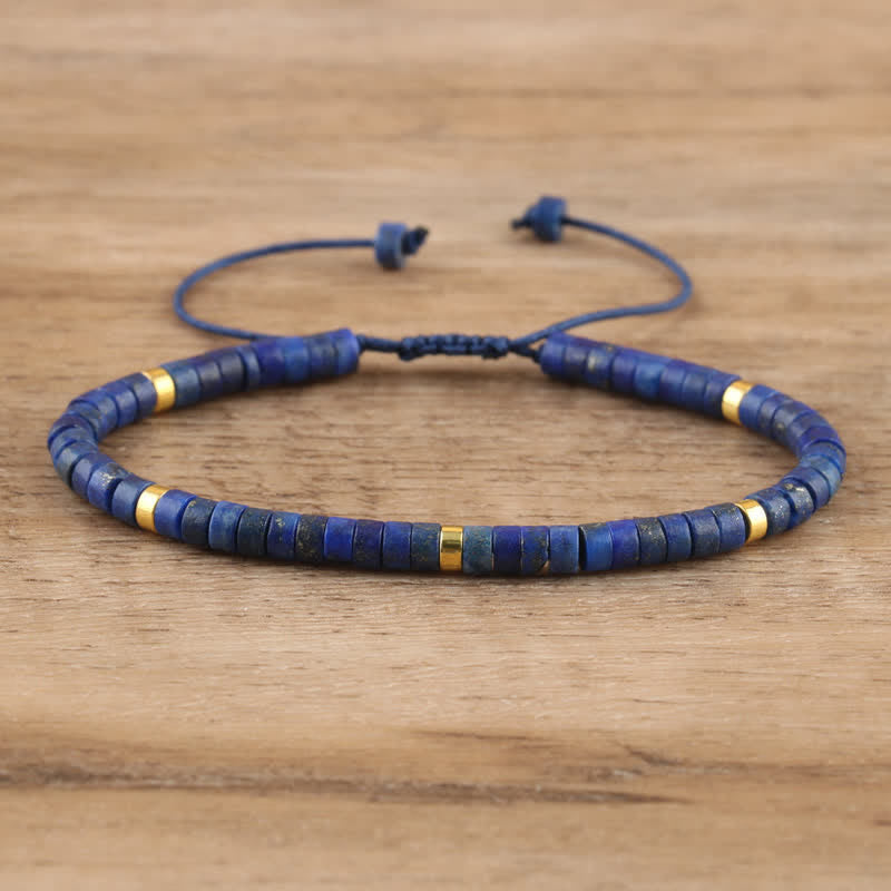 Flätad Armband med 2.4 mm Naturstenpärlor – Seraphina
