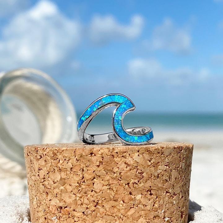 Ocean Waves Ring i Opal och Silver – Livia
