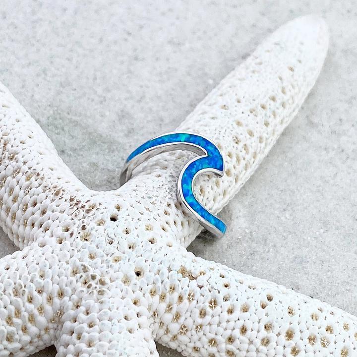 Ocean Waves Ring i Opal och Silver – Livia
