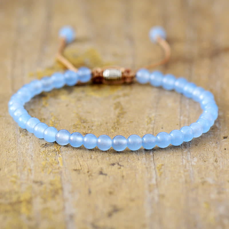 Naturliga Stenpärlor Justerbar Flätad Armband – Aisha
