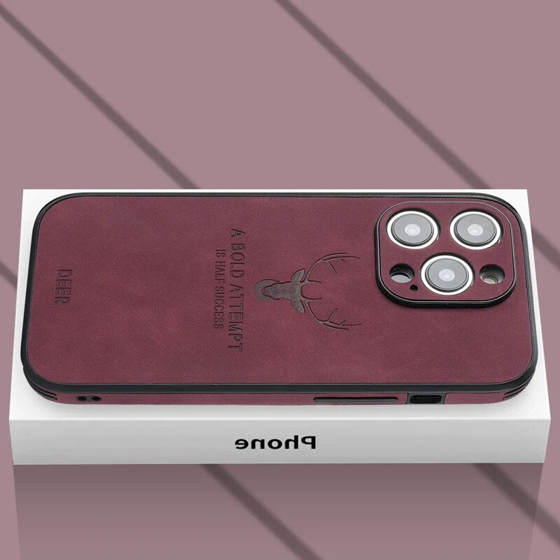 Lyxigt Hjortskinn iPhone-fodral - Veltro