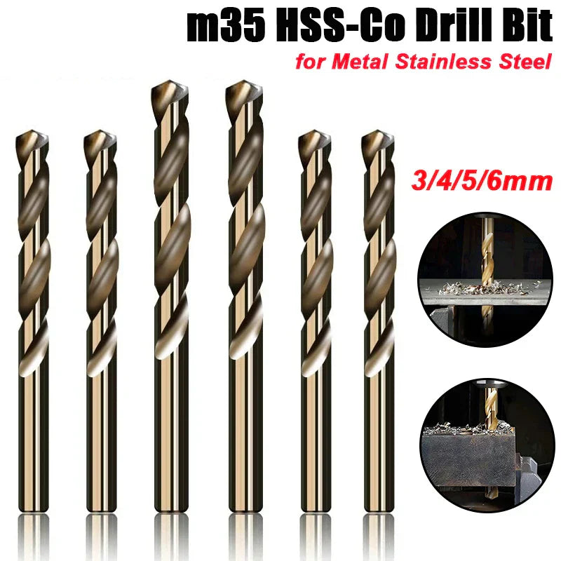 M35 5% Kobolt Spiralborrsats 3/4/5/6 mm - CobaltDrill