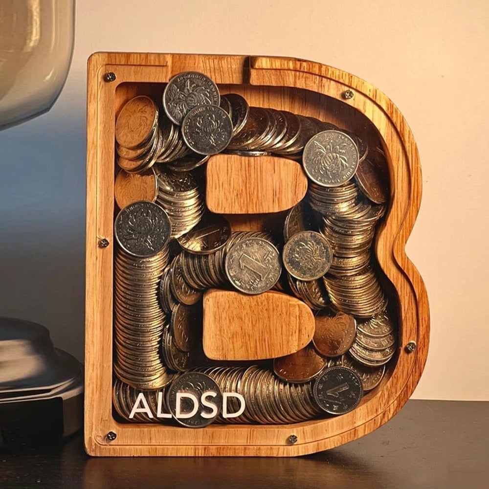 Träbokstav Spara Grisen - LetterSaver
