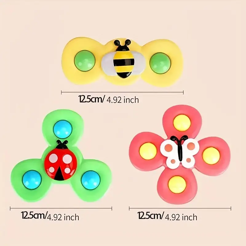 Sugkoppssnurrleksakset med 3 delar - SpinFun