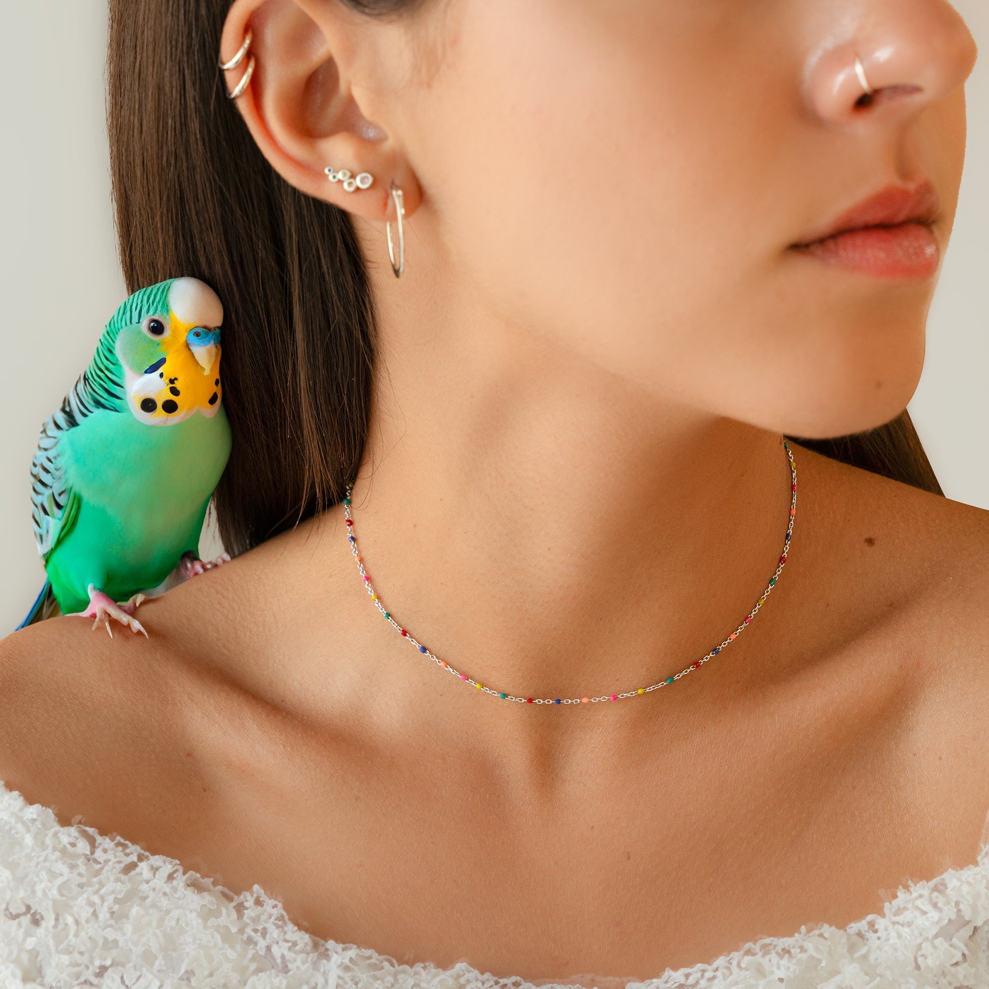 Stilig Regnbågs Halsband – Iris