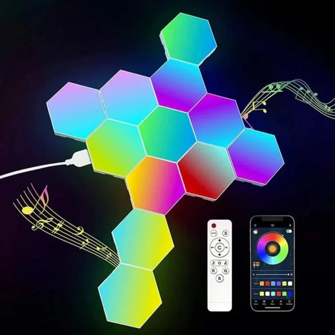 Interaktiv hexagonal belysning – GlowHex